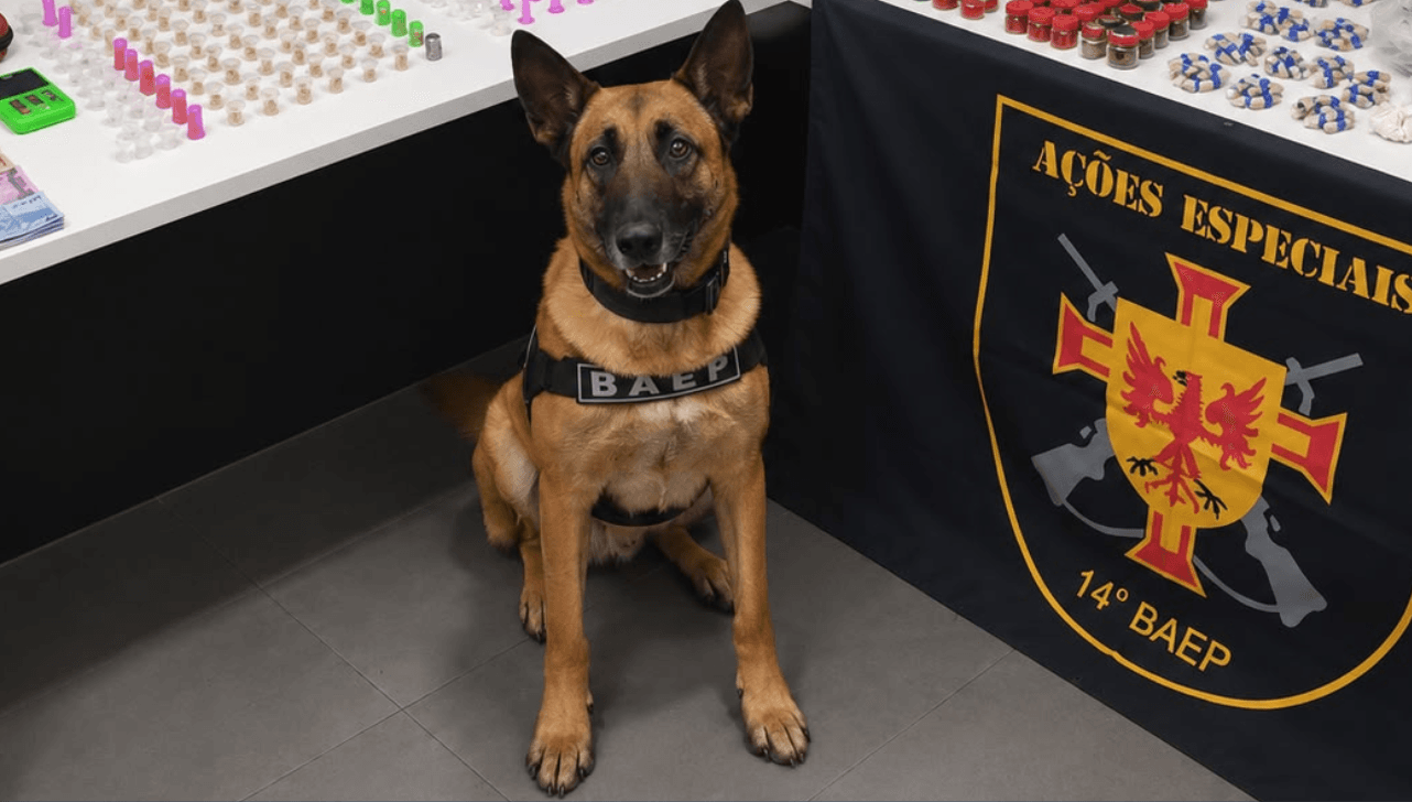 Cães farejadores localizam drogas enterradas em mata de Sorocaba