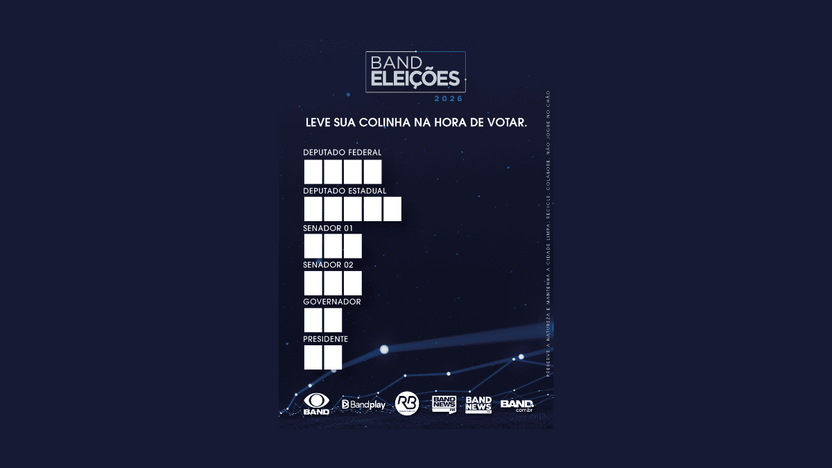 Band Eleições: preencha e imprima sua colinha para votar