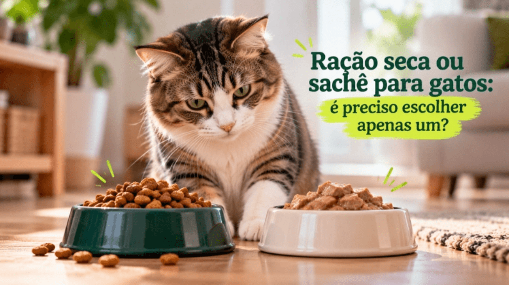 Ração seca ou sachê para gatos: é preciso escolher apenas um?