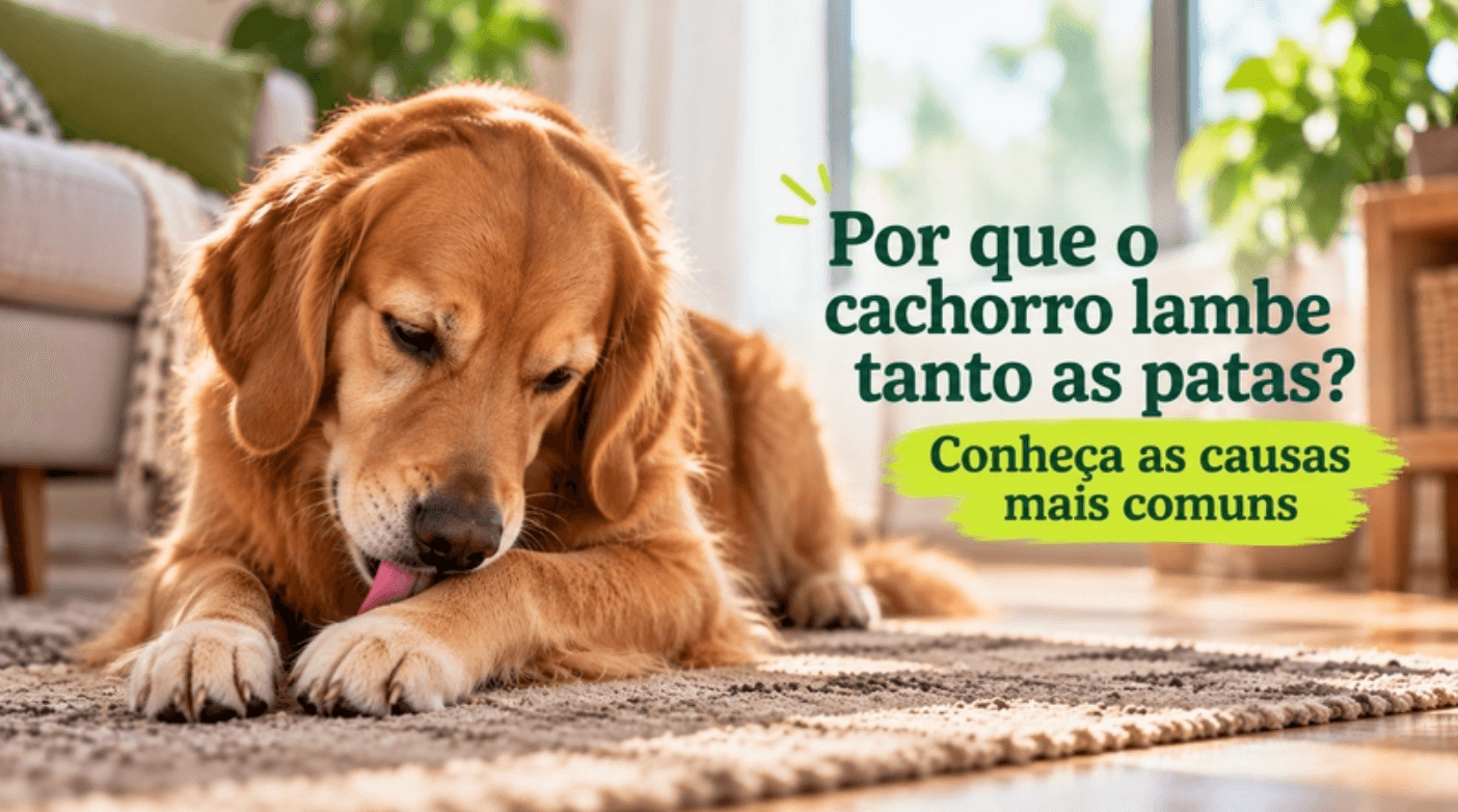 Por que o cachorro lambe tanto as patas? Conheça as causas mais comuns