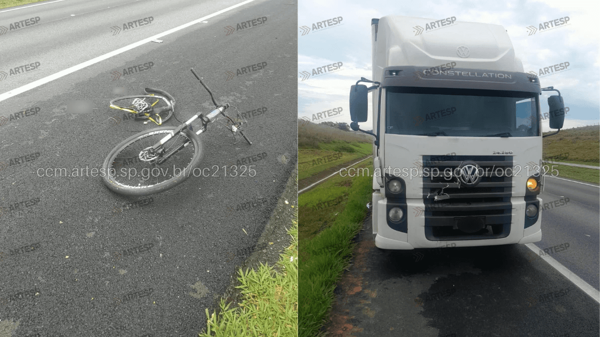 Ciclista morre e irmão fica ferido após atropelamento em Caçapava