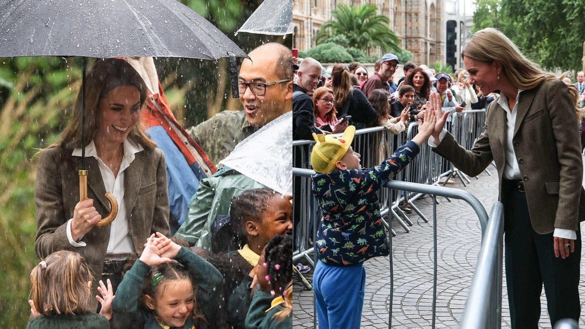 Kate Middleton muda visual e surge loira em evento no Museu de História Natural de Londres