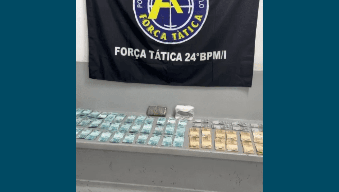 Trio é detido após ser encontrado com drogas e R$ 67 mil em espécie