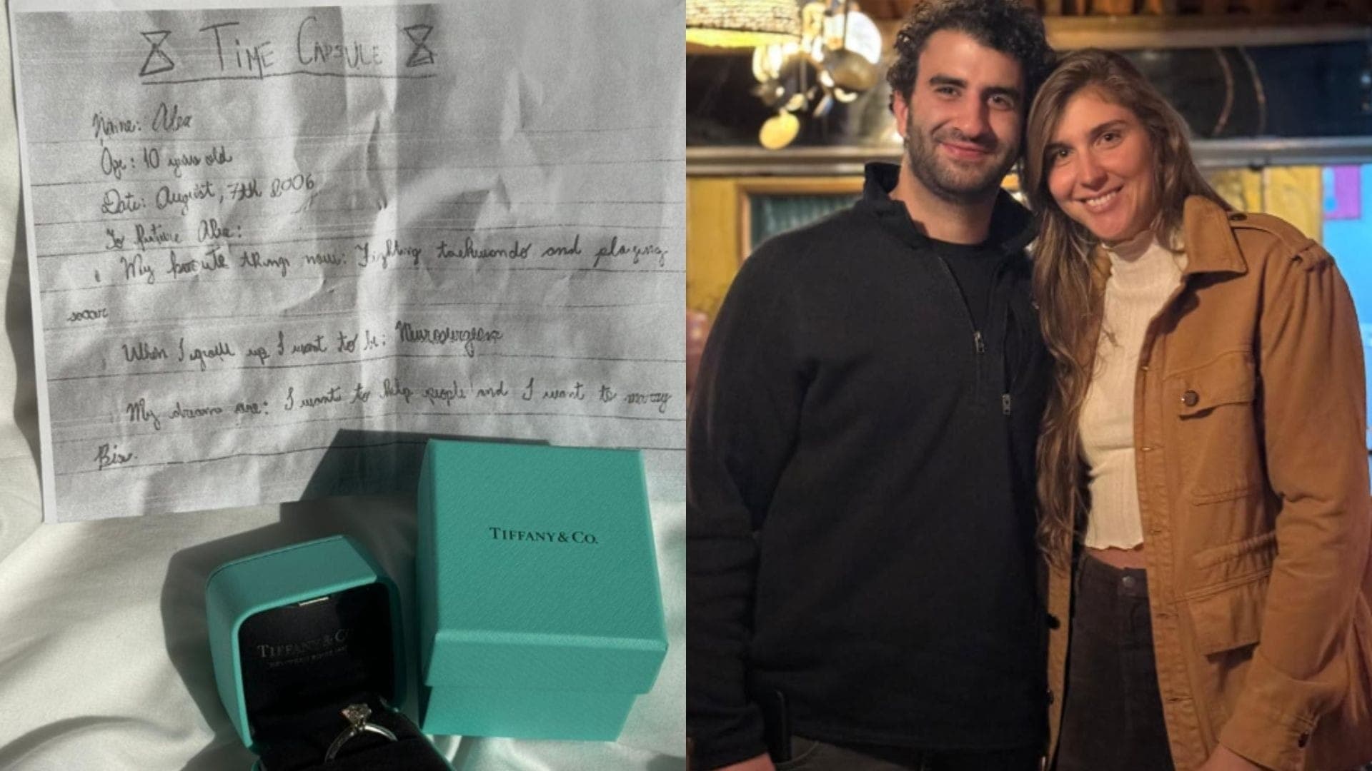 Bia Haddad é pedida em casamento com carta escrita por noivo na infância