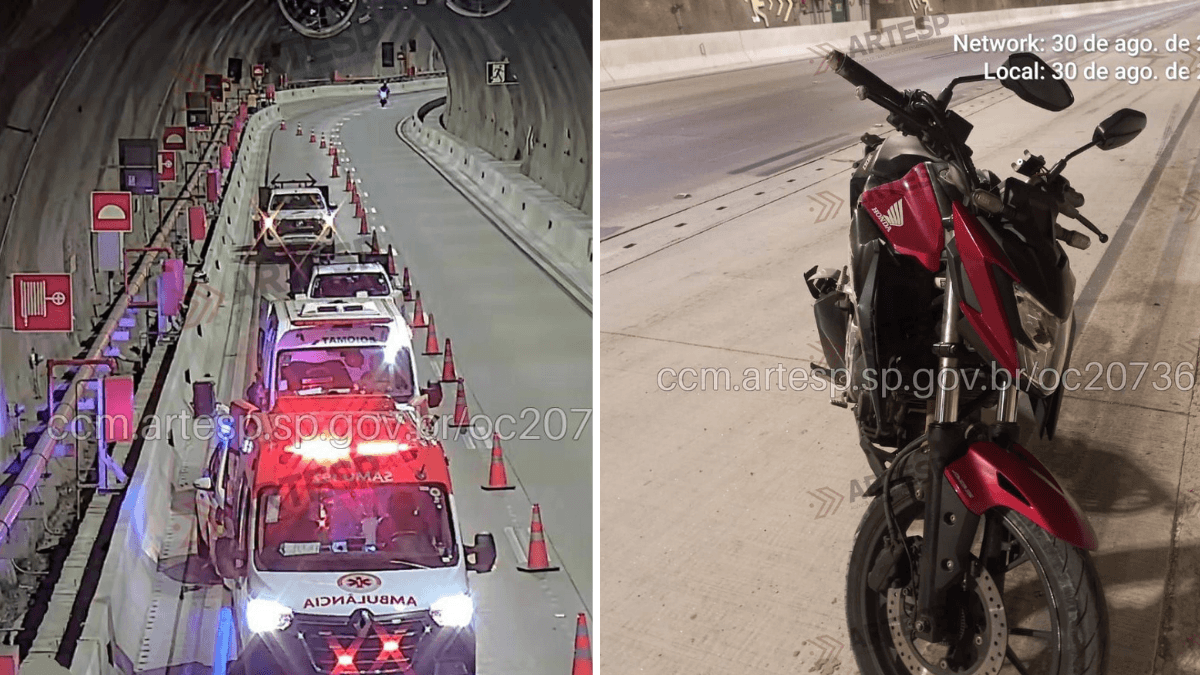Motociclista morre após bater contra barreira na Tamoios em Caraguatatuba