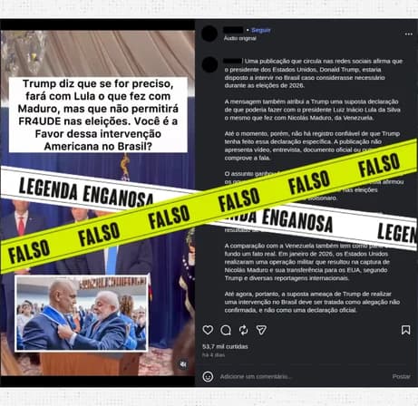 É falso que Trump declarou em vídeo que vai capturar Lula