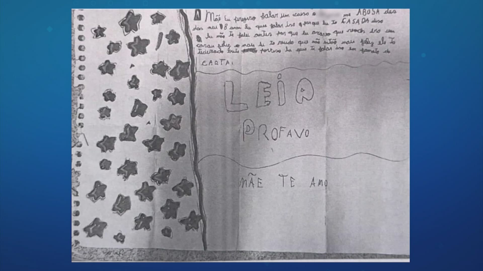 Menina de 10 anos relata abusos de padrasto em carta para mãe em MG