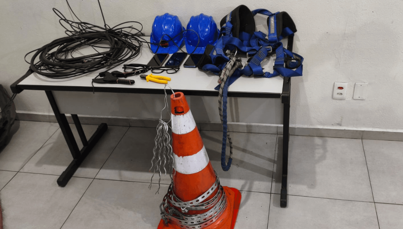 Três homens são presos por furto de fios em Bragança Paulista