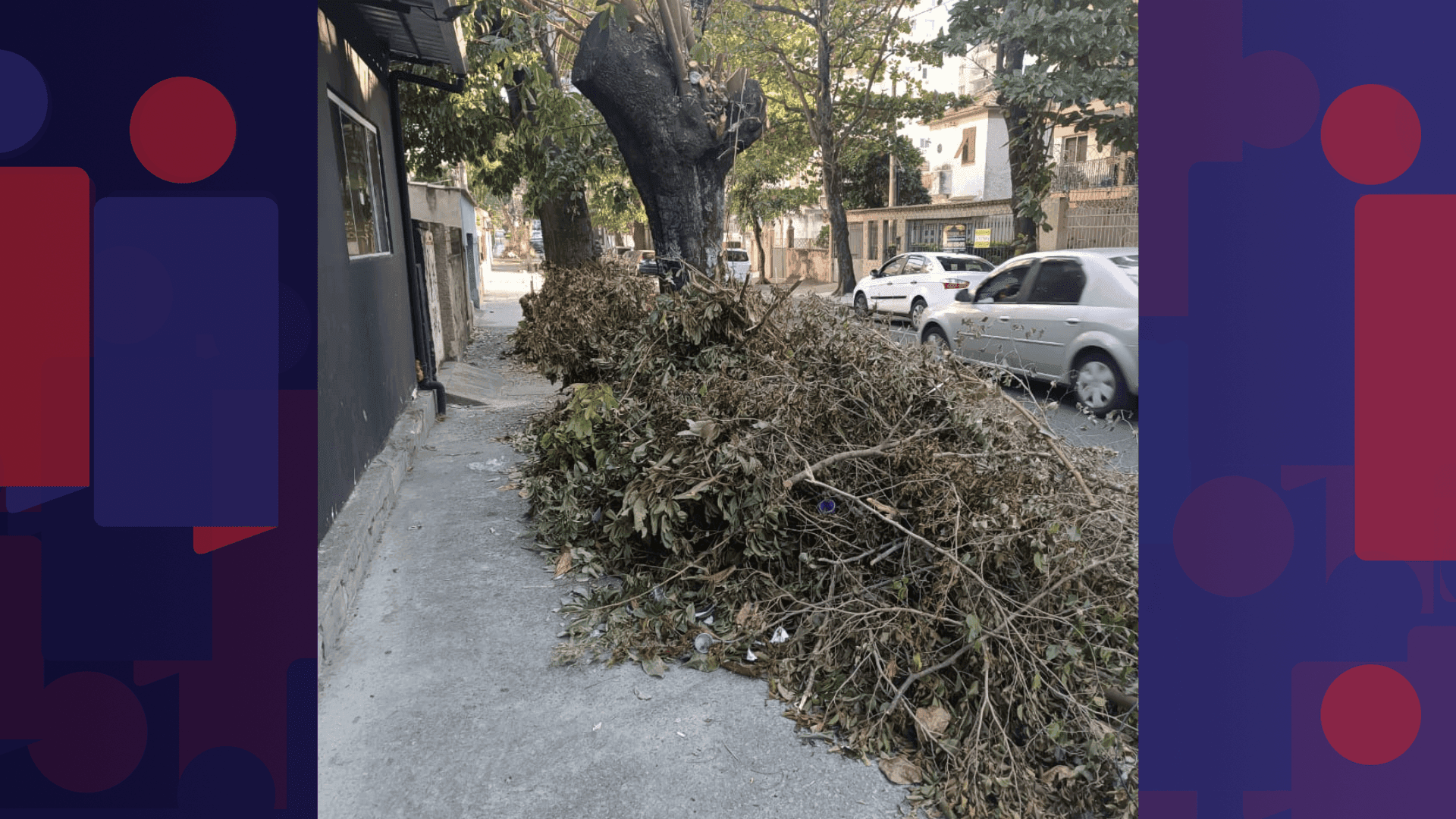 Após denúncia na BandNews FM, Comlurb retira restos de poda deixados nas calçadas do Méier