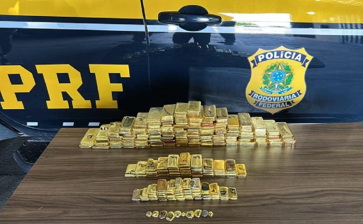 PRF apreende 103 kg de ouro em Roraima, a maior do país registrada pela corporação