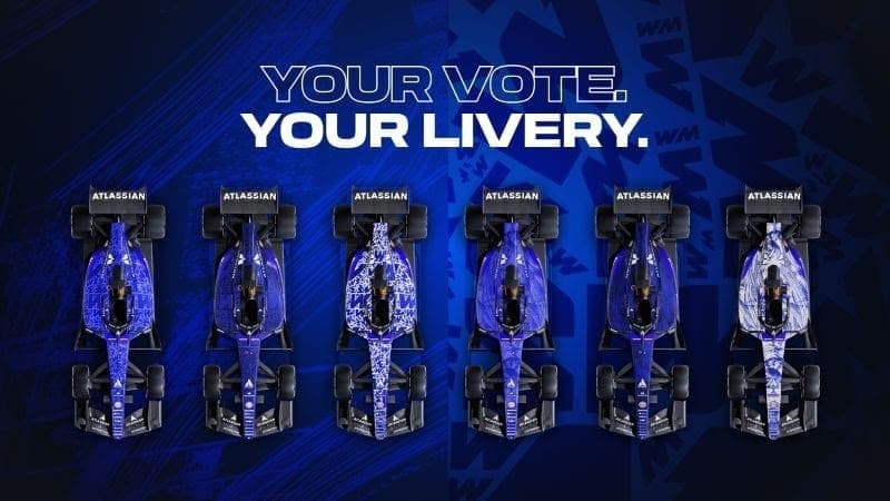 Williams abre votação para fãs escolherem a pintura do carro de 2026