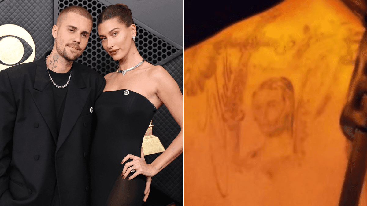 Justin Bieber faz show só de cueca e mostra tatuagem que fez para Hailey