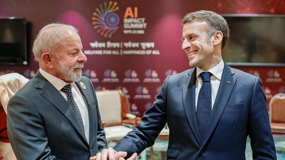 Emmanuel Macron se reúne com Lula na Índia: ‘Feliz em reencontrar’