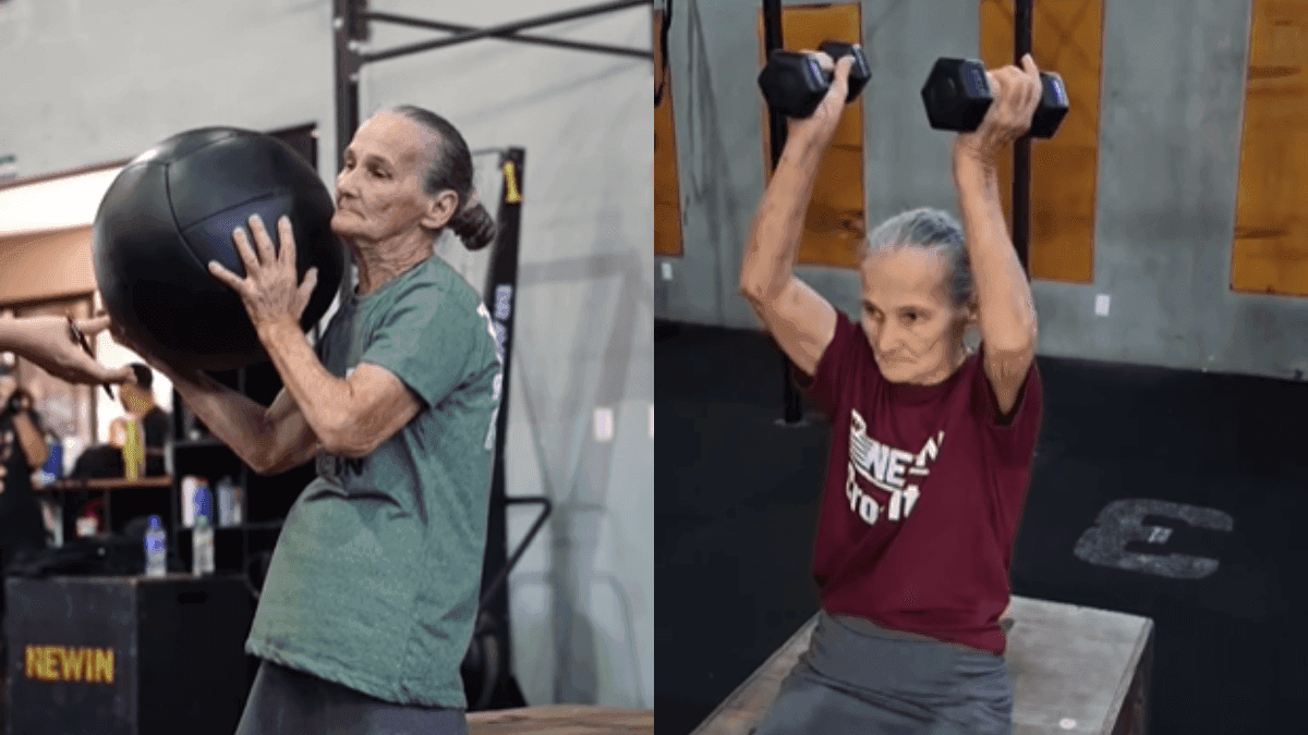 Aos 80 anos, idosa crossfiteira viraliza com treinos nas redes sociais