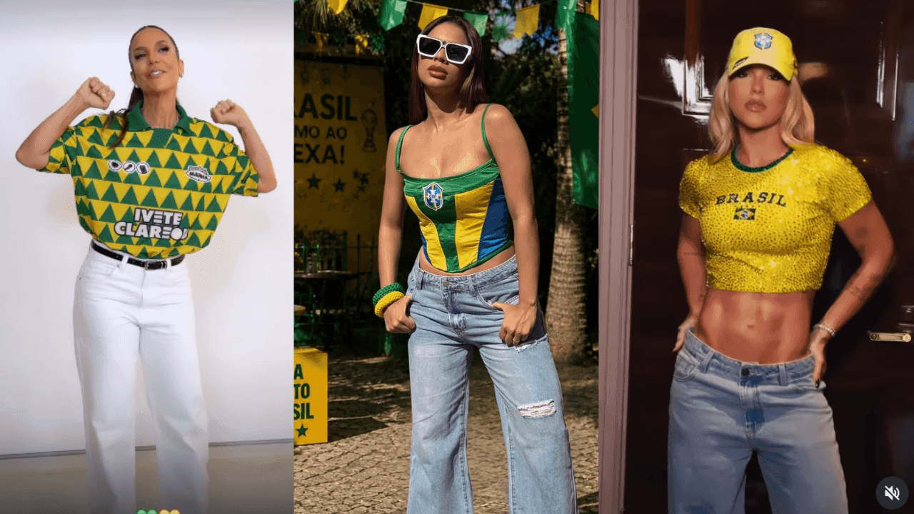 Famosos vestem verde e amarelo para estreia do Brasil; veja looks