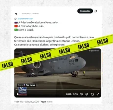 É falso que Brasil e China não enviaram ajuda à Venezuela após terremotos