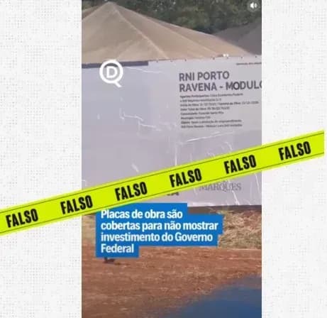 Placas de obra do governo federal não foram adesivadas por regra eleitoral