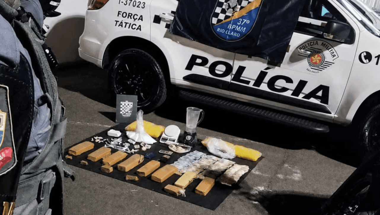 PM prende homem por tráfico e apreende mais de 8 kg de drogas em Rio Claro