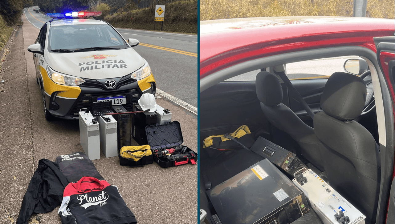 Polícia prende mulher e recupera baterias de torre de celular em Mogi Guaçu